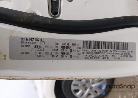 2015 Dodge Journey American Value Pkg from USA, damaged, VIN 3C4PDCAB4FT746970